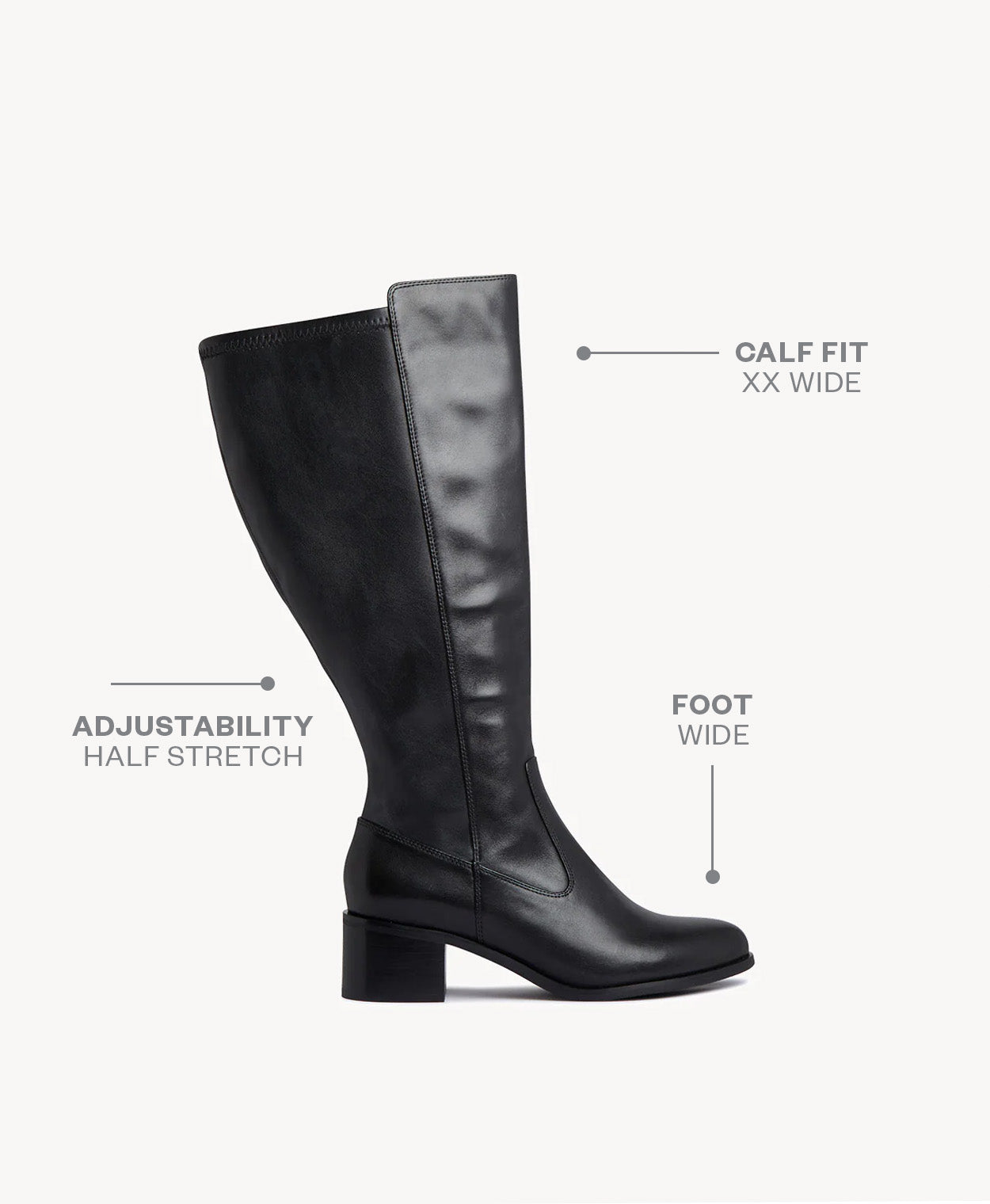 Barnett Wide Knee High Boot with XX Wide Calf - Boots Long | Womens Shoes - Merchant 1948