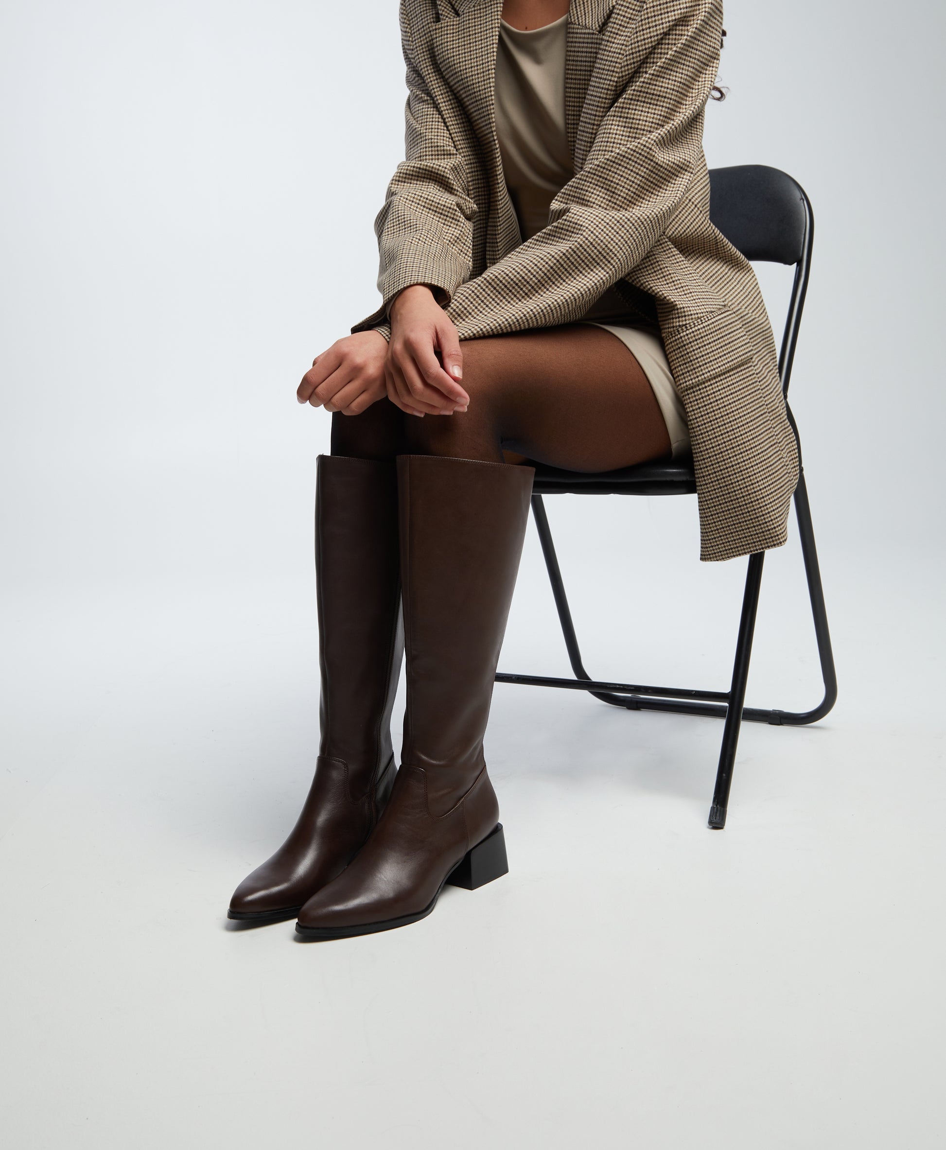 Bromley Knee High Boot with Wide Calf - Boots Long | Womens Shoes - Merchant 1948