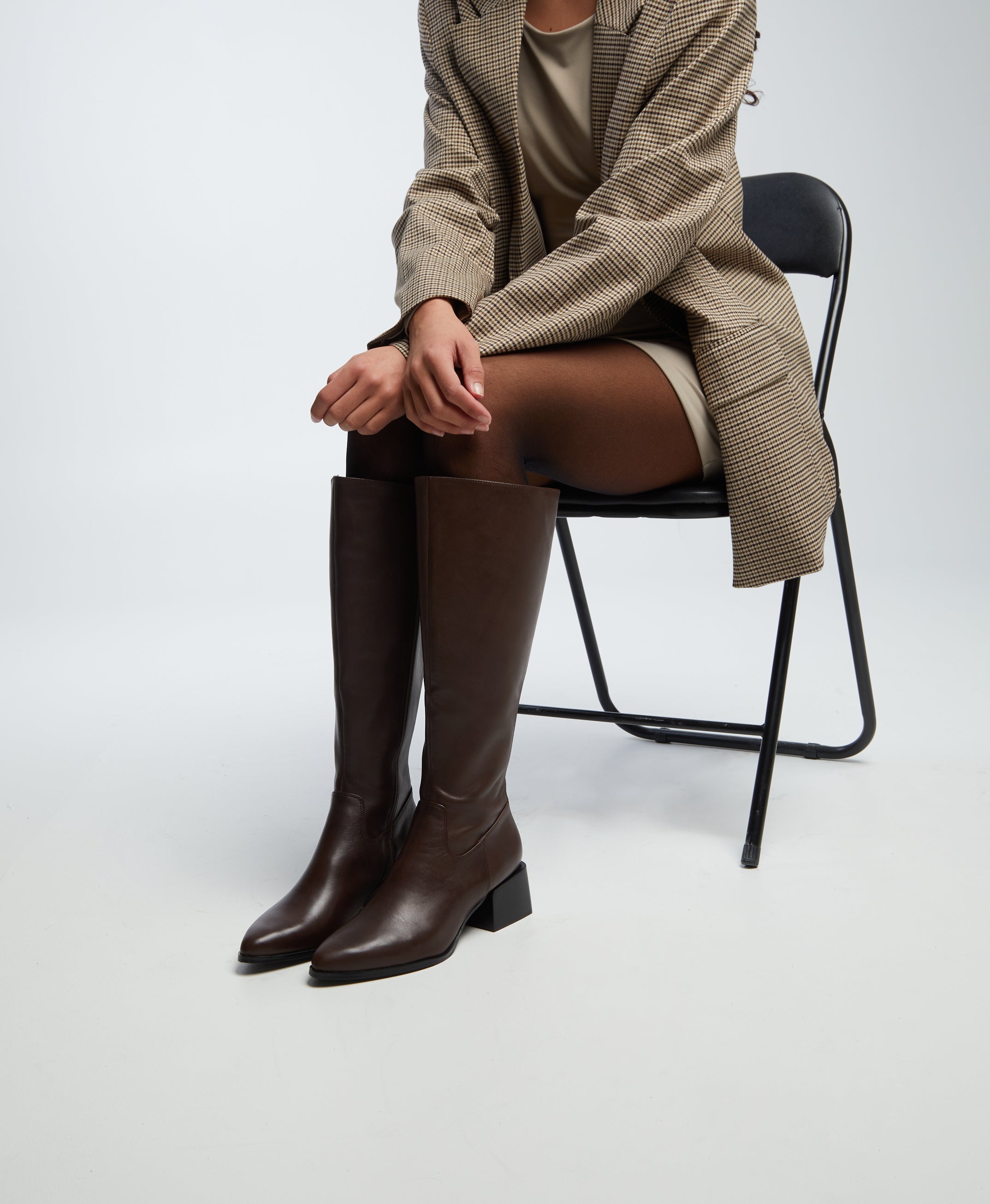 Bromley Knee High Boot with Wide Calf - Boots Long | Womens Shoes - Merchant 1948