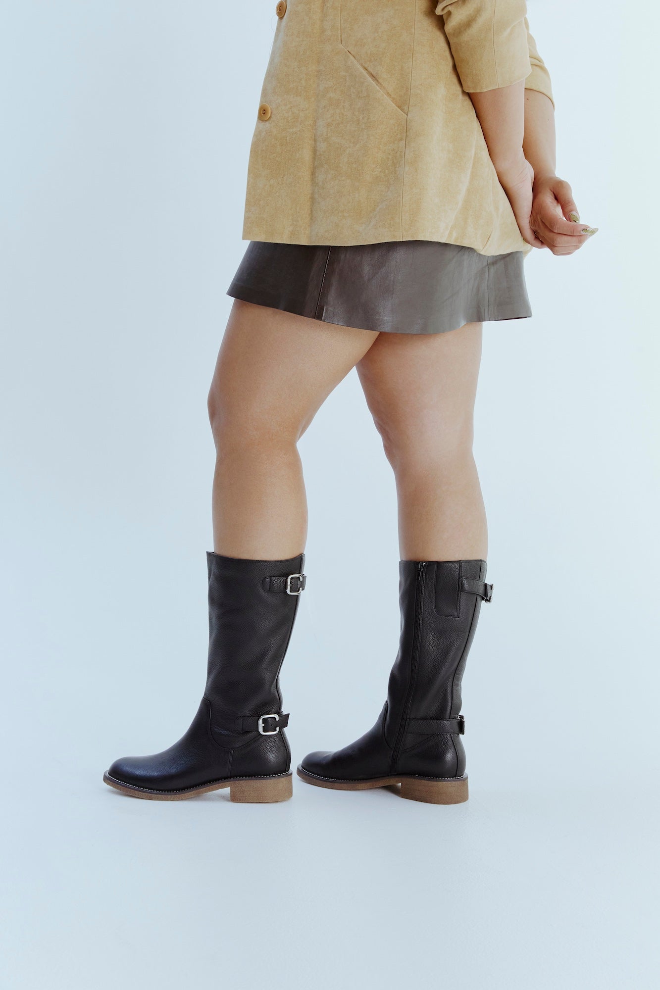 Clove Knee High Boot with Wide Calf - - Merchant 1948