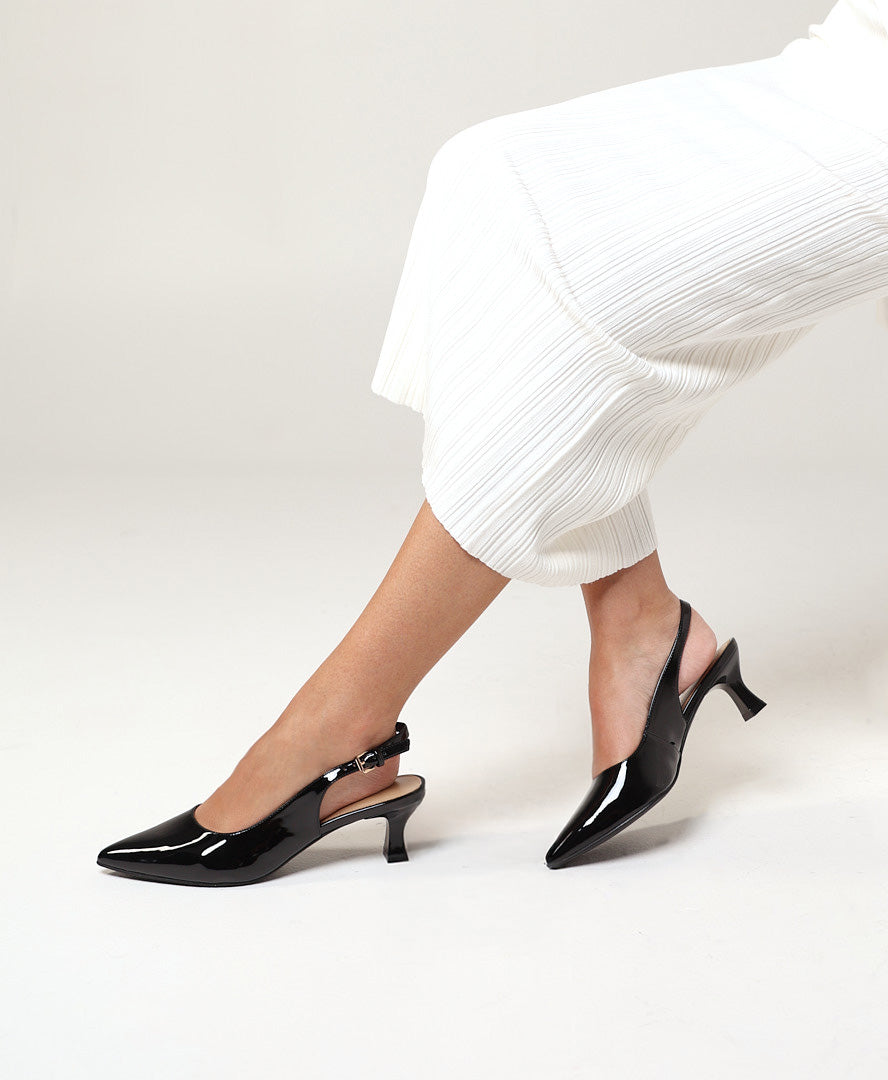 Devon Slingback Kitten Heel - Heels Low | Womens Shoes - Merchant 1948