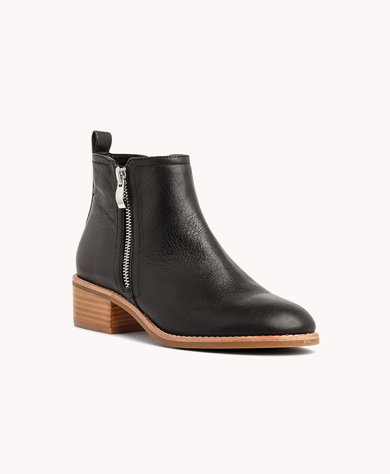 Ebony Leather Ankle Boot - Boots Ankle | Womens Shoes - Merchant 1948