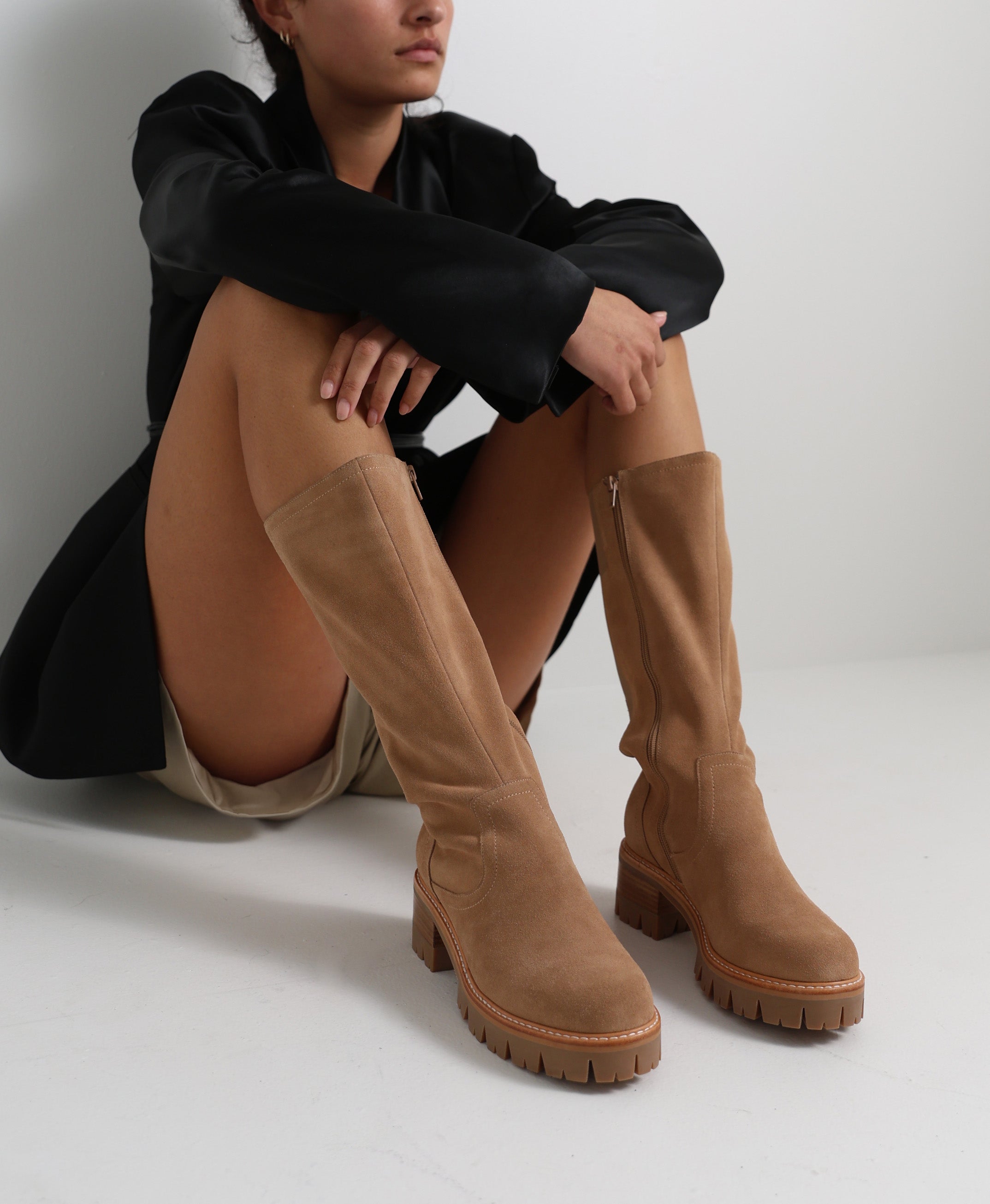 Eric Knee High Stretch Boot - Boots Long | Womens Shoes - Merchant 1948