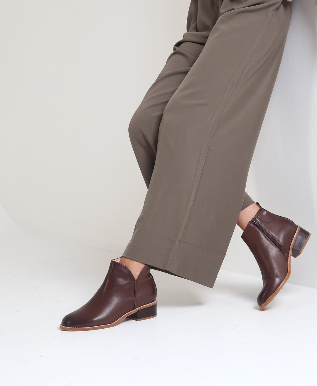 Evelyn Wide Ankle Boot - Boots Ankle | Womens Shoes - Merchant 1948