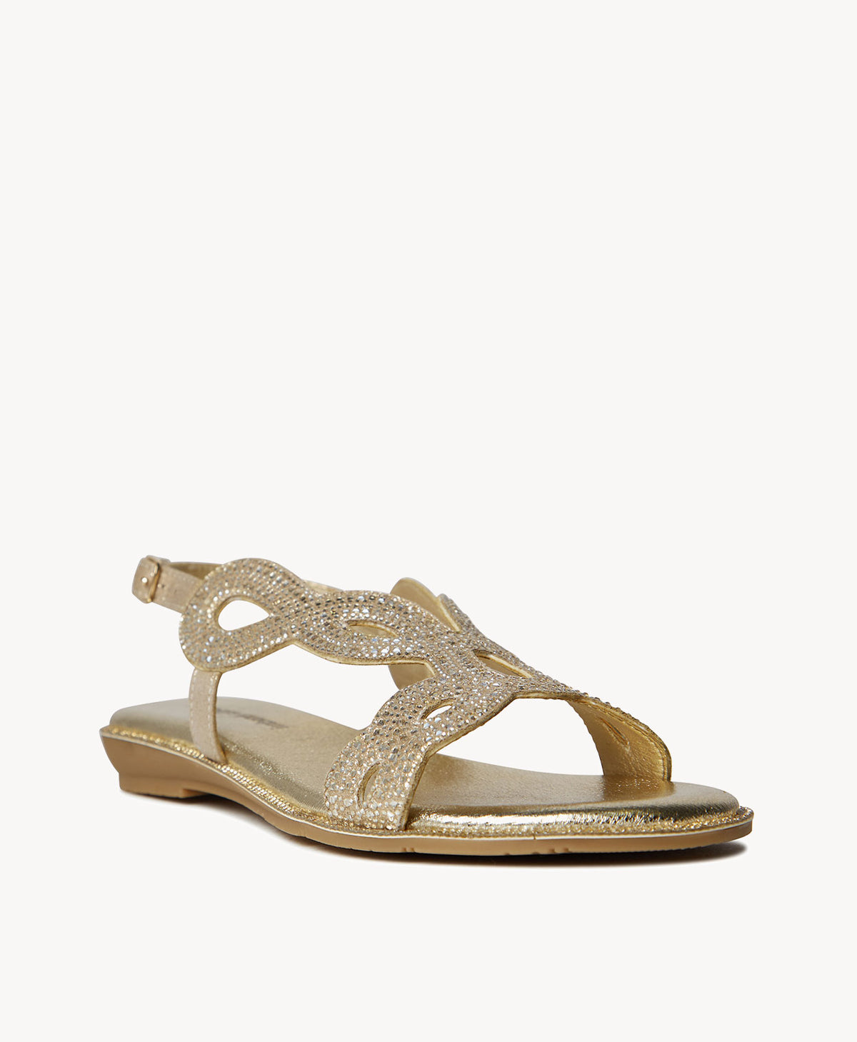 Glammy Sparkle Flat Sandal - Sandals Casual | Womens Shoes - Merchant 1948