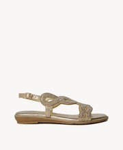 Glammy Sparkle Flat Sandal - Sandals Casual | Womens Shoes - Merchant 1948