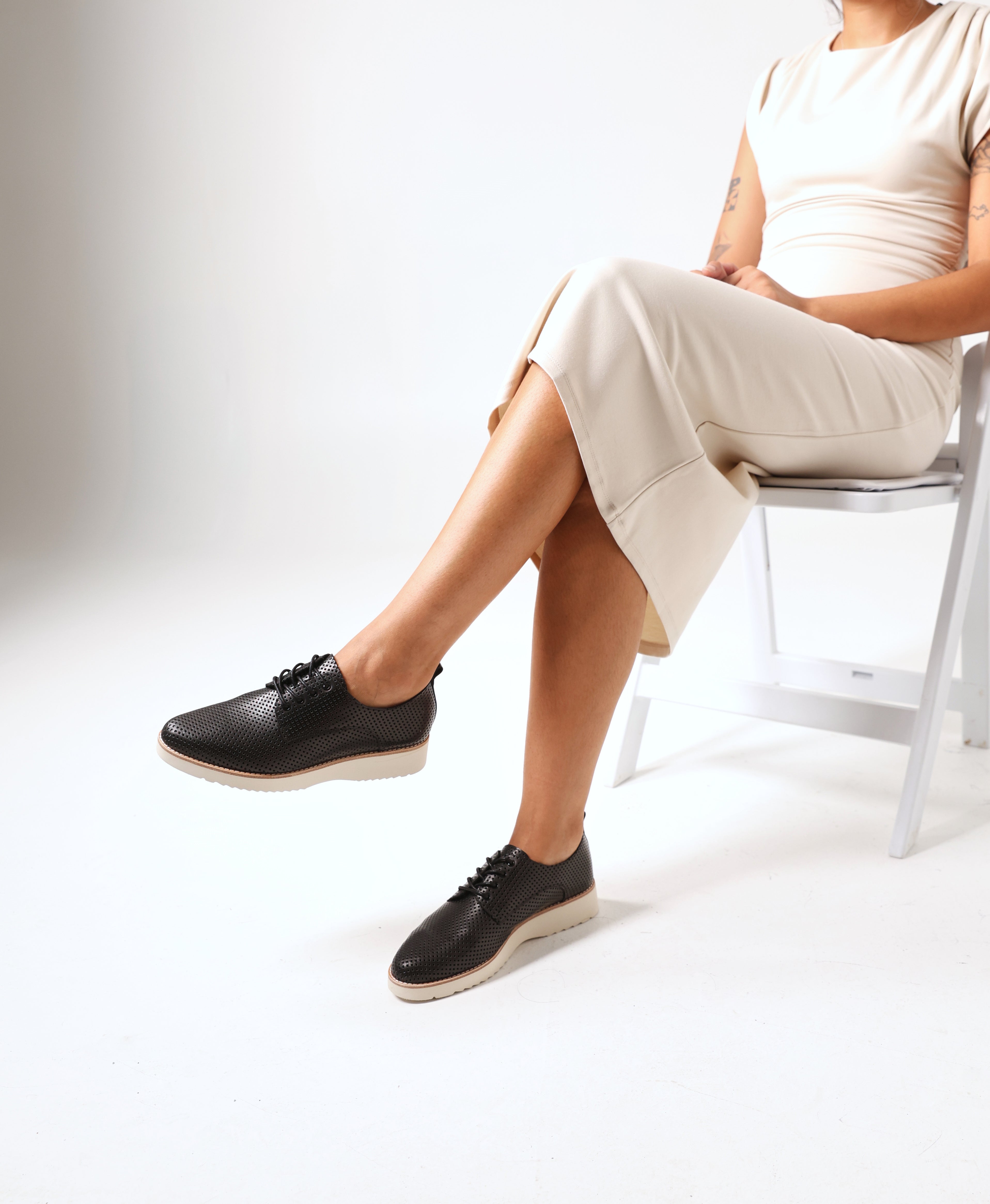 Marcy Perf Lace Up - Flats Dress | Womens Shoes - Merchant 1948