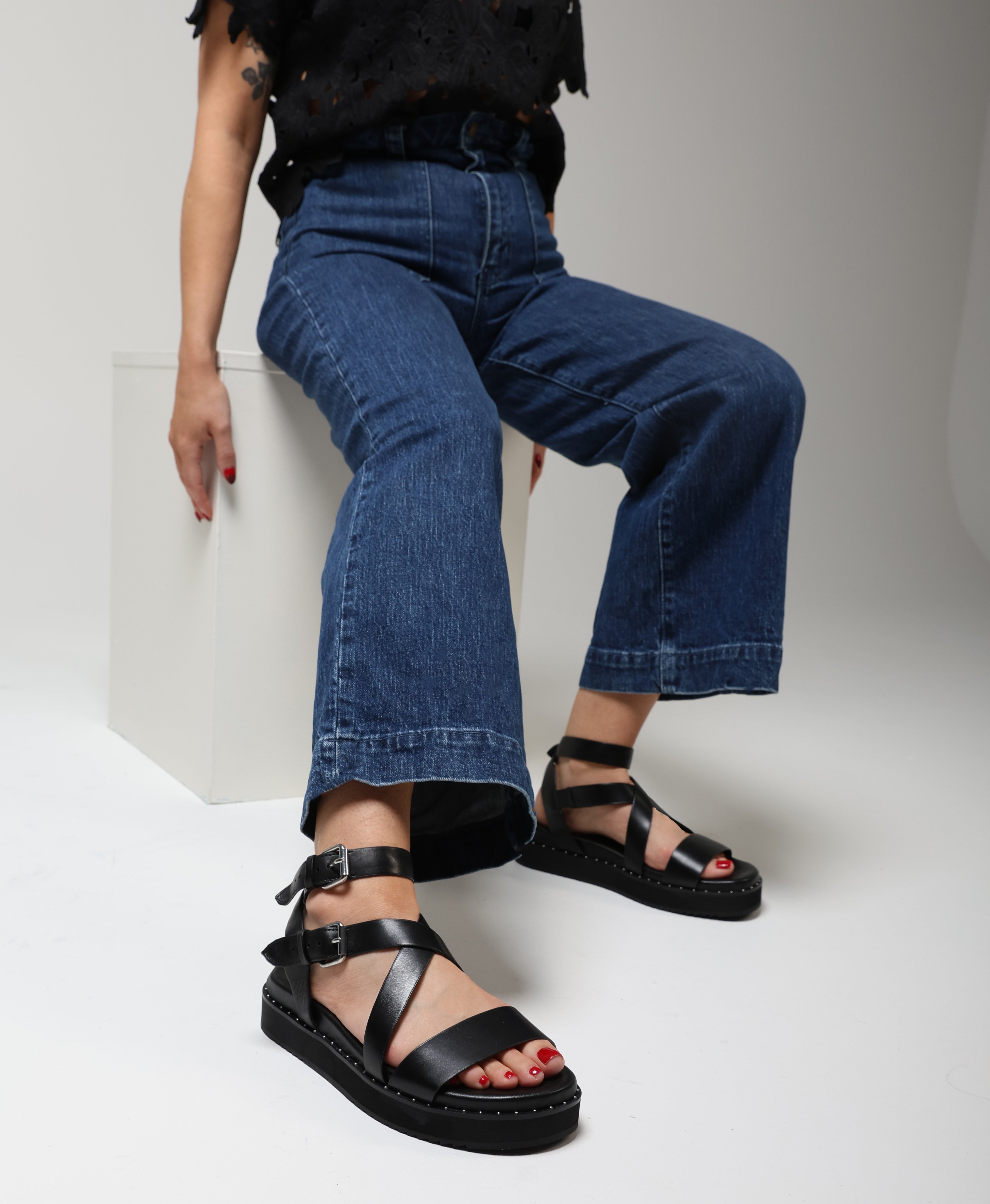 Paige Wide Sandal - Sandals Casual | Womens Shoes - Merchant 1948