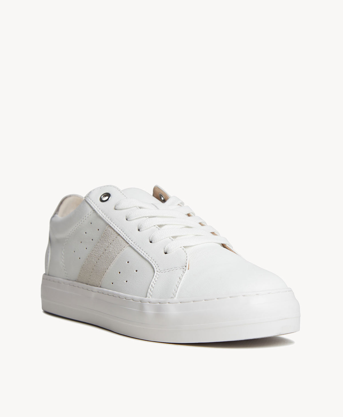 Palmer Wide | White Leather-A