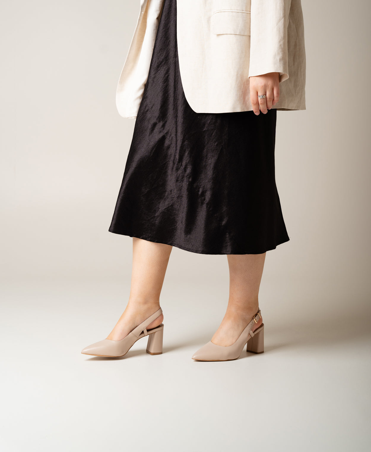 Stacy Wide Slingback Heel - Heels Low | Womens Shoes - Merchant 1948