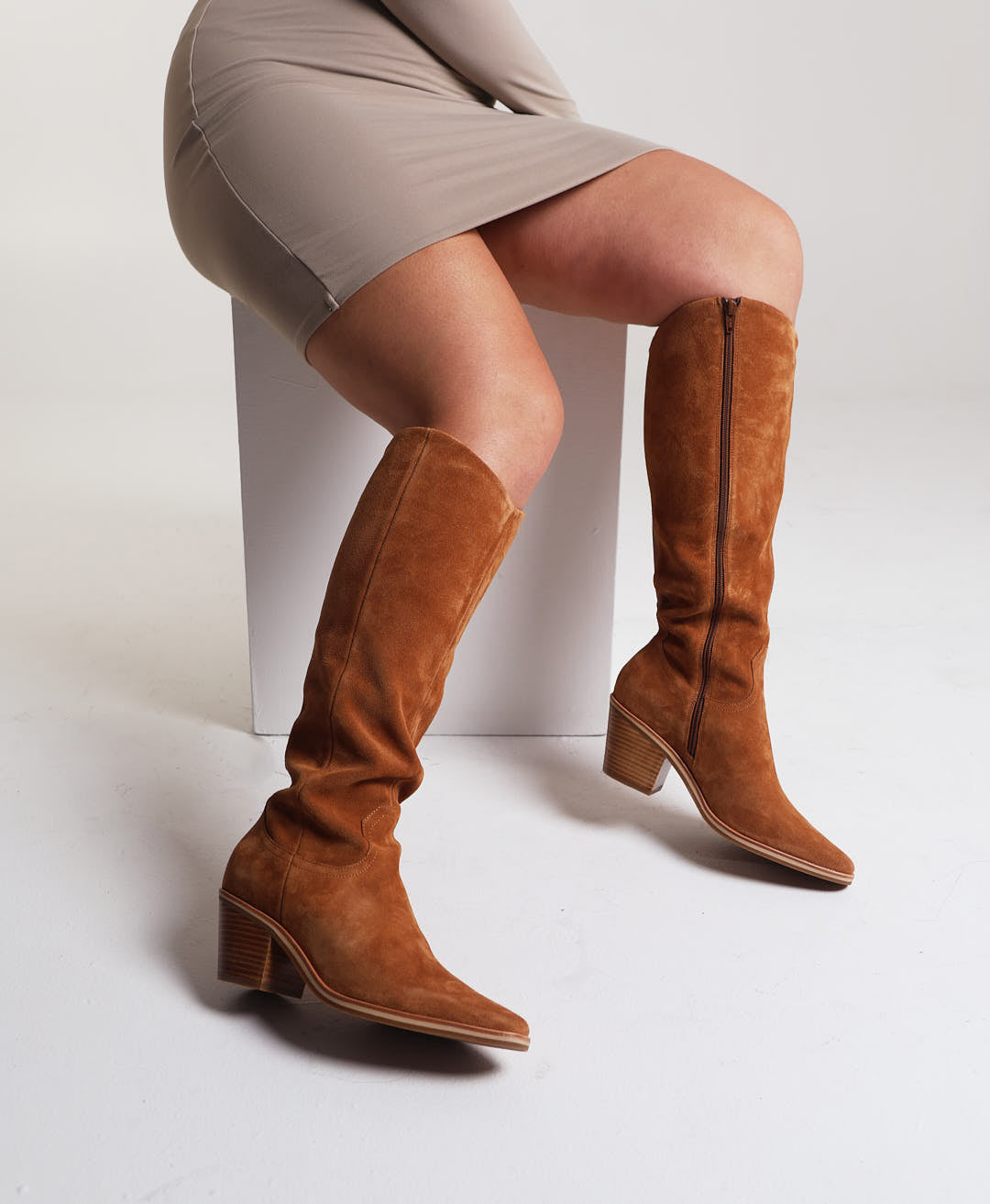 Wonder Western Knee High with Stretch Calf - Boots Long | Womens Shoes - Merchant 1948