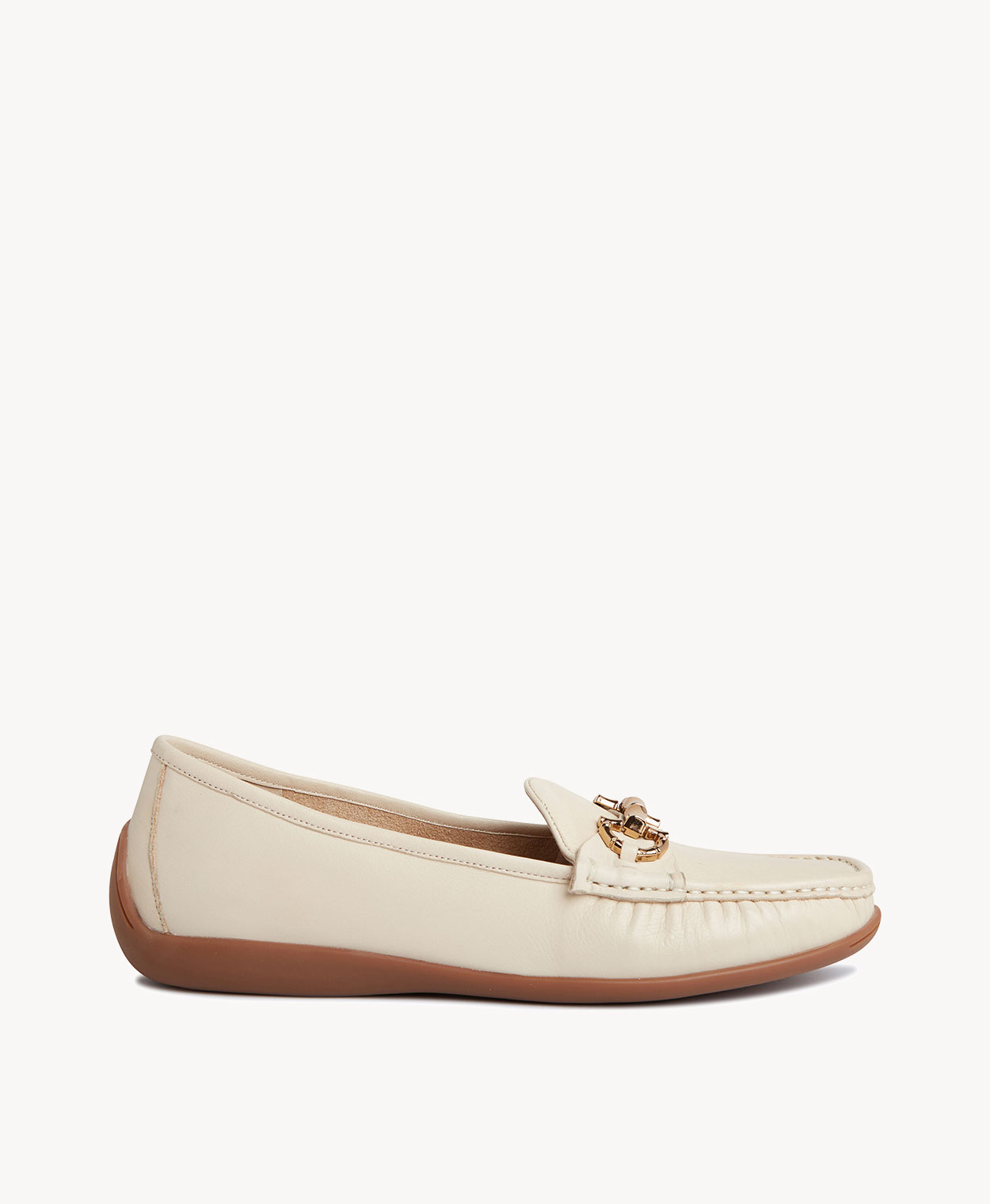 Ladies cream deals leather loafers