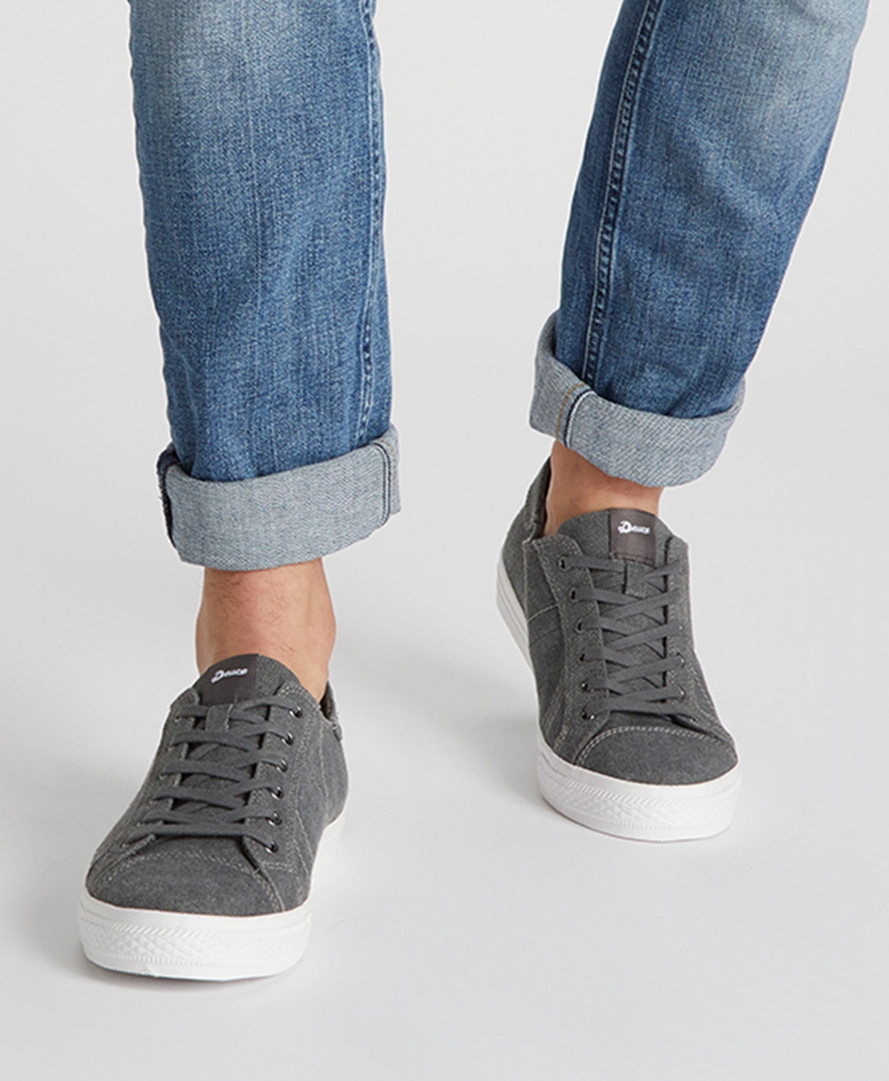 Grey canvas sneakers clearance