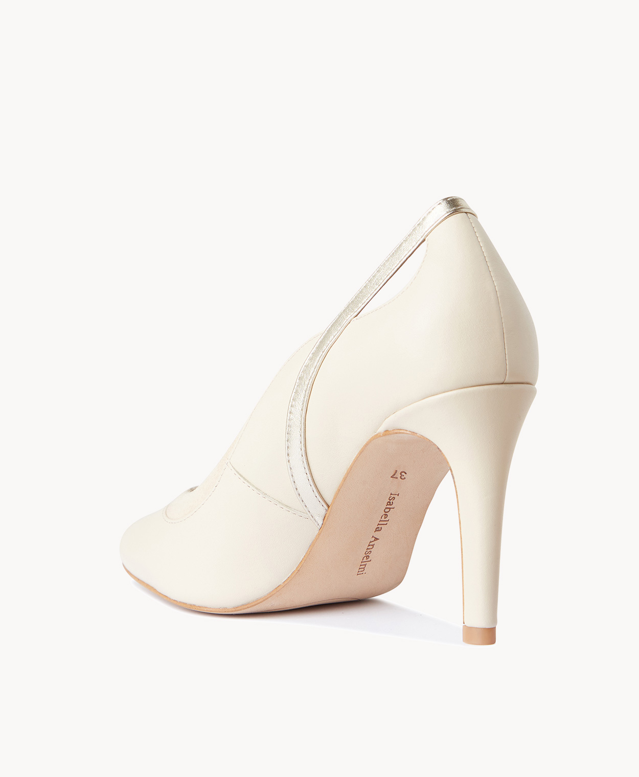 Cream and sale gold shoes