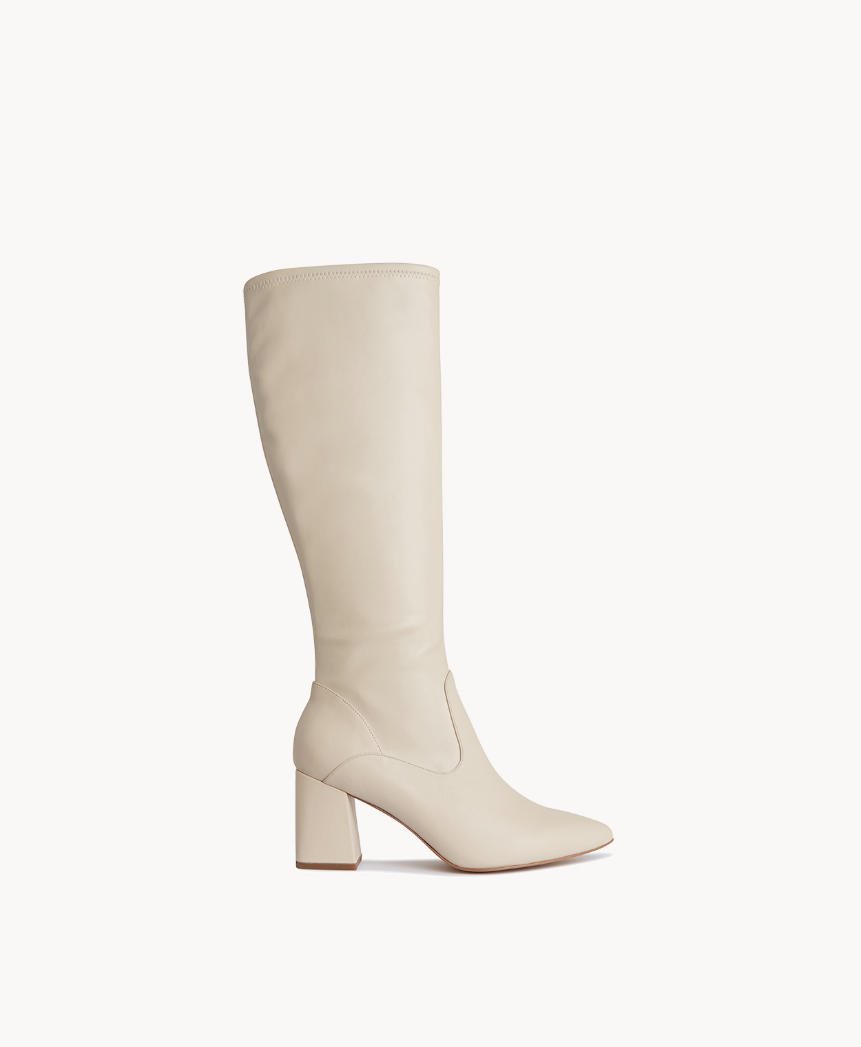 Cream high knee boots on sale