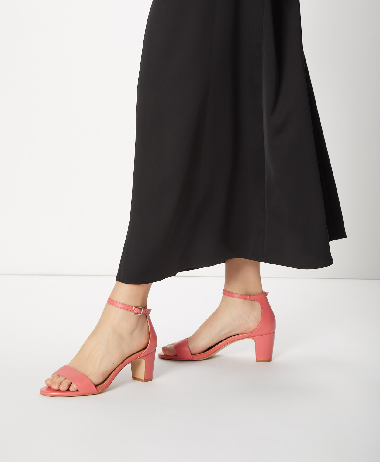 Coral low cheap heel sandals