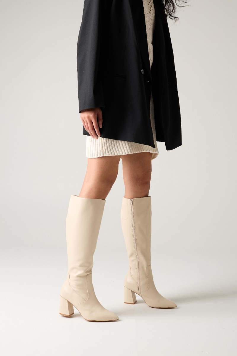 Wide high boots on sale