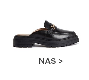 Shop Nas Black Leather Mule Loafer